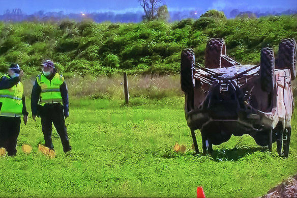 A six-year-old girl died after an off-road buggy she was travelling in with a man and six other children rolled in Gippsland on Saturday afternoon.