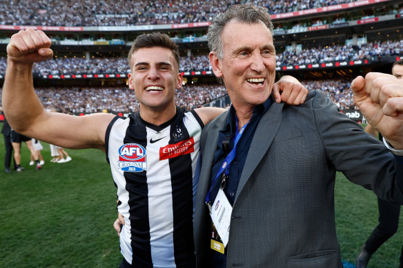 Nick Daicos with his famous father Peter Daicos.