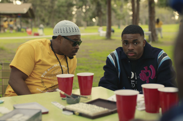 Kareem Grimes and Vince Staples in <i>The Vince Staples Show</i>.