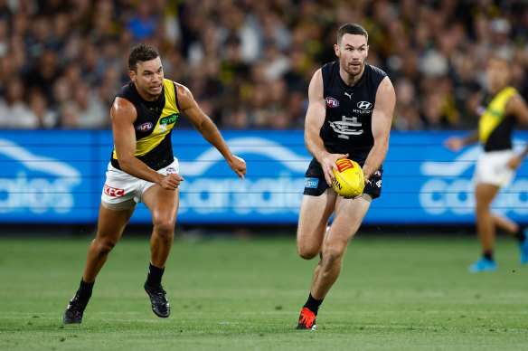 Mitch McGovern was superb for the Blues against Richmond in round one.