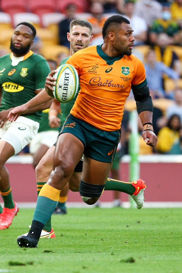 Samu Kerevi during Australiawin over South Africa last year.