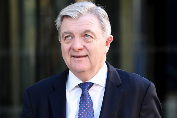 AMP's Anthony "Jack" Regan leaves the royal commission.