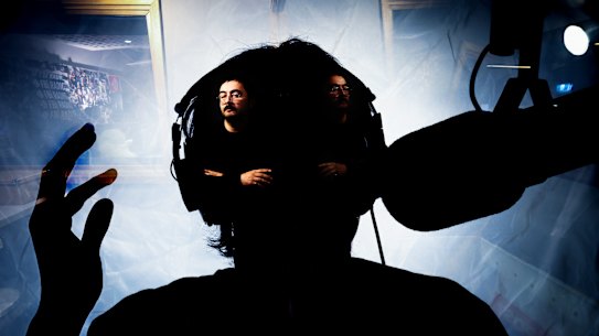 FBi Radio General Manager Tyon Koh in the station’s Redfern studios. 