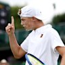 Cruz Hewitt dedicated his win on his Wimbledon debut to a close family friend who died in recent months.