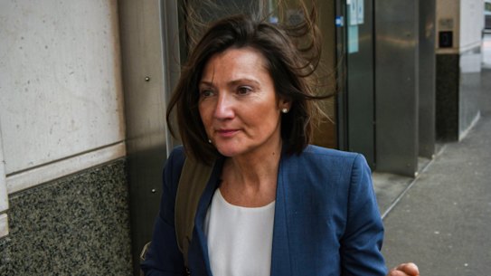 Helen Rosamond leaving the NSW District Court in Sydney last month.