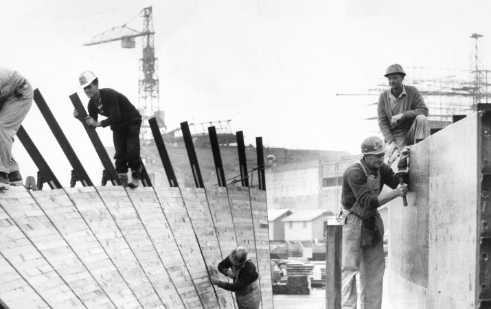 From the Archives, 1962: Raising the Opera House roof