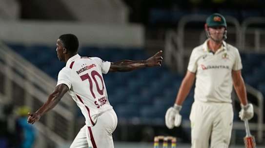 Beau Webster falls to Shamar Joseph.