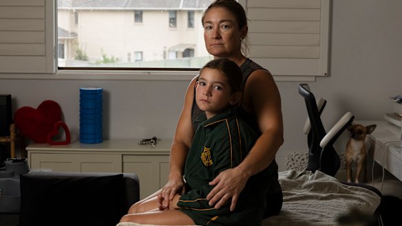 Cronulla remedial massage therapist Kari Larssen, with her daughter, Madison, has been hit hard by fuel increases.