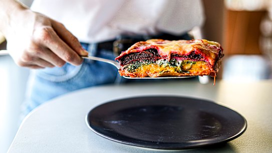 Katrina Meynink's Rainbow lasagne recipe.