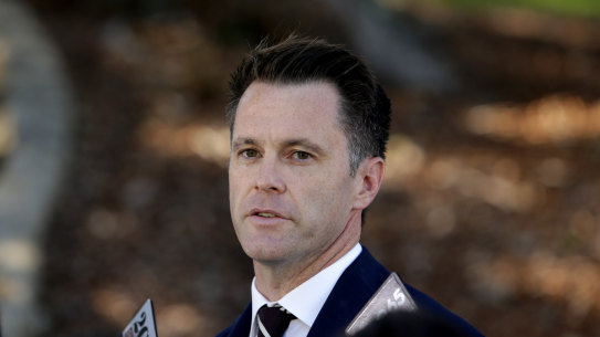 Chris Minns addressed media outside his home on Wednesday morning.