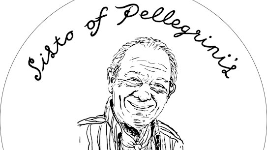 A plaque for Pellegrini's co-owner Sisto Malaspina.