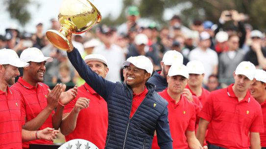 Tiger Woods led America to victory in the Presidents Cup at Royal Melbourne in 2019.