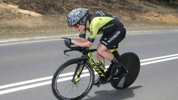 Grace Brown wins the elite women's time trial at the national championships