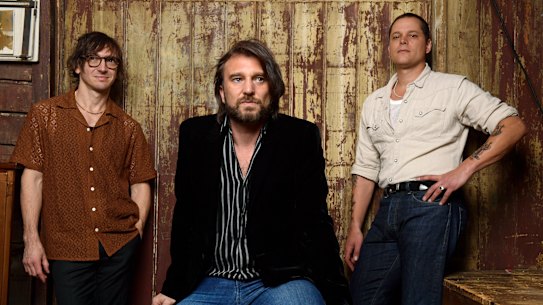 Cameron Muncey, Nic Cester and Mark Wilson of Jet.