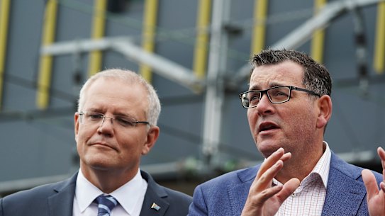 Prime Minister Scott Morrison and Victorian Premier Daniel Andrews