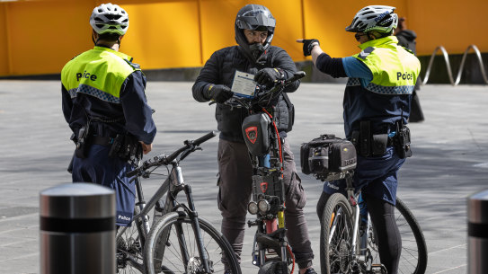 Officers give out another fine, this time to the rider of a privately-owned scooter, which can only be used on private property.