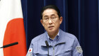 Japan’s Prime Minister Fumio Kishida, second from left, speaks at a disaster response meeting in Tokyo this week.