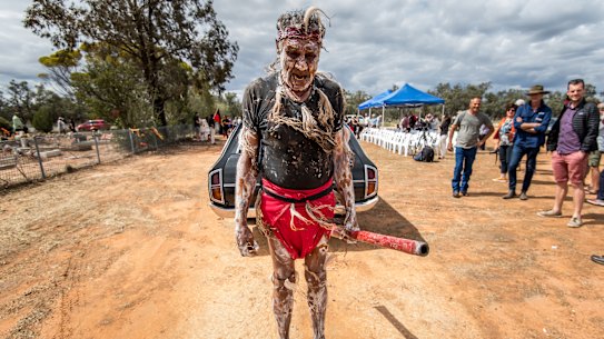 Mutthi Mutthi elder Dave Edwards was present when Mungo Man’s remains, along with more than 100 other ancient ancestors, were taken back to Country.