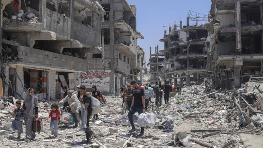 A neighbourhood in Jabaliya, in northern Gaza Strip, destroyed earlier this year.