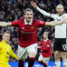 Two minutes of madness as Fulham lose two players, manager and lead in cup defeat to Man United