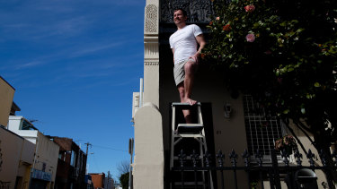 Undie-cover operator: Stephen Adamson can now climb ladders at work with no fear.