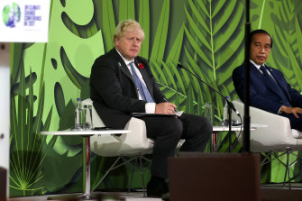 British Prime Minister Boris Johnson and President of Indonesia Joko Widodo.