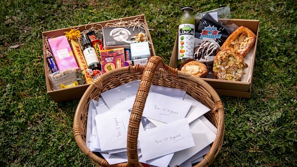 The group has made up 1500 care packs, each containing a handwritten letter of encouragement, for every year 12 student in the area.