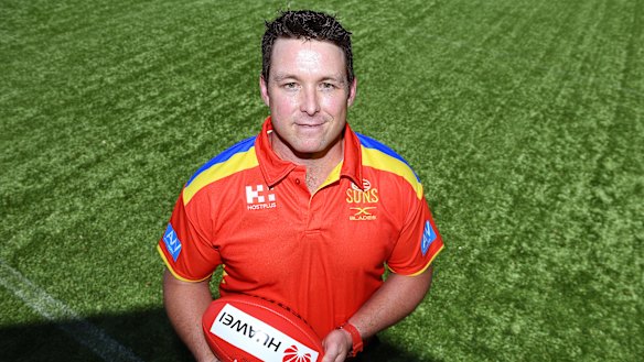 Stuart Dew after he was named coach of the Gold Coast Suns in 2017.