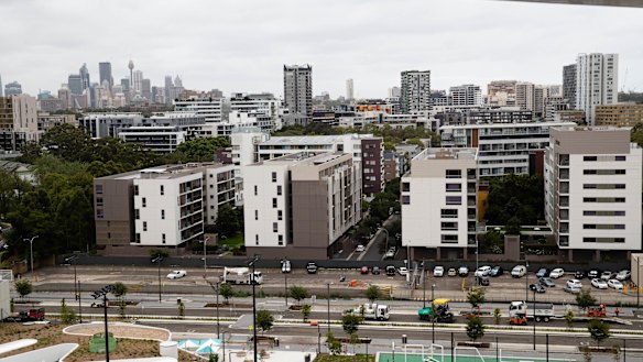 The skyline in Zetland, which forms part of the Green Square precinct.