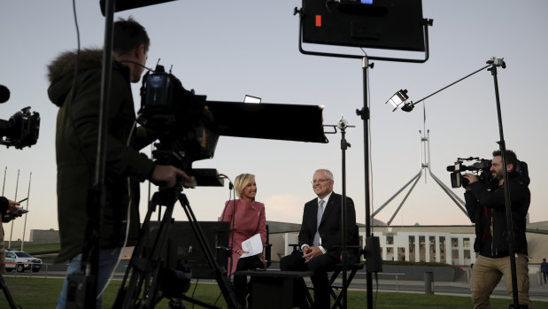 Prime Minister Scott Morrison began the day with a flurry of media interviews to promote the budget.