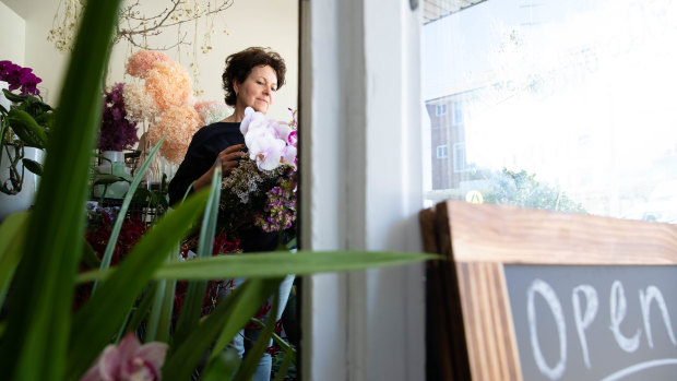 Debbi Weiss opened up her flower shop Hello Bronte in the middle of the coronavirus pandemic in Sydney.