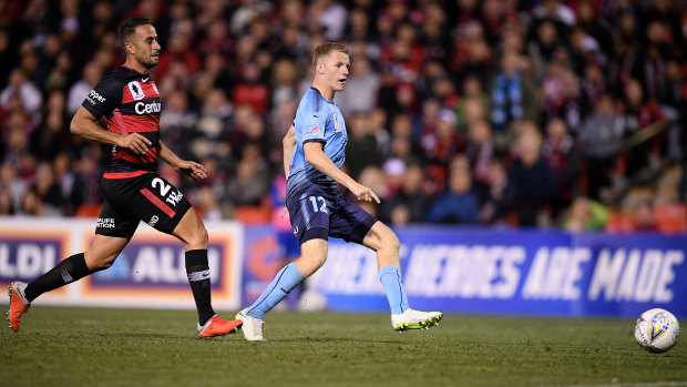 On target: Trent Buhagiar of Sydney FC scores during the FFA Cup semi-final.