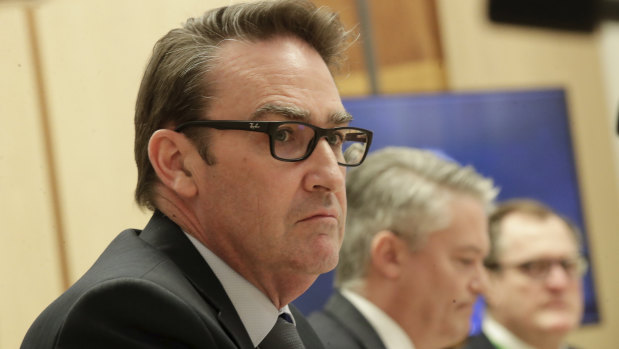 Treasury secretary Steven Kennedy, with Finance Minister Mathias Cormann and tax commissioner Chris Jordan, fronted a Senate committee to explain the $60 billion overestimation of the JobKeeper program.