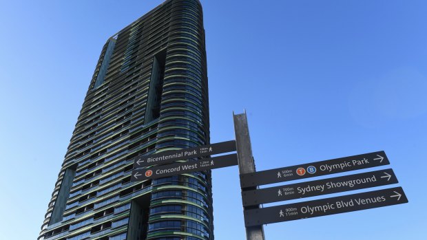 The 33-storey Opal Tower was completed in August. 