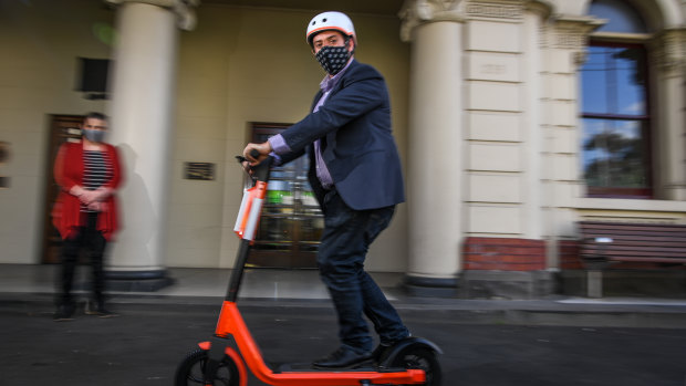 Moreland mayor Lambros Tapinos is calling for an e-scooter trial.