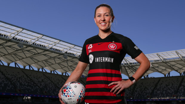 On fire: Wanderers midfielder Erica Halloway balances football with being a fire fighter. 