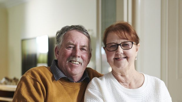 Leigh and Yvonne Wilson at their Indented Head home. Yvonne's kidney transplant amid the coronavirus pandemic was a "miracle".