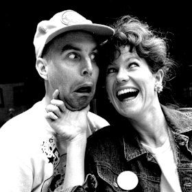 Warren Coleman and Angela Moore before a 1985 season at Belvoir St Theatre.