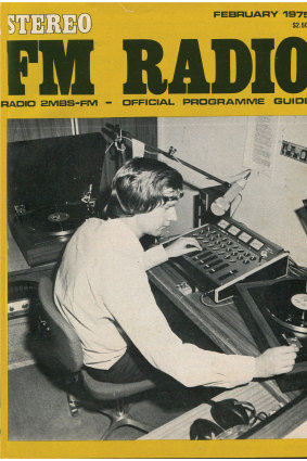 Trevor Jarvie on the airwaves, 1975.