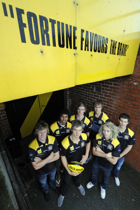 Richmond's draftees in 2009, from left to right: Jeromey Webberley, Troy Taylor, Martin, David Astbury, Ben Griffiths, Ben Nason and Matt Dea.