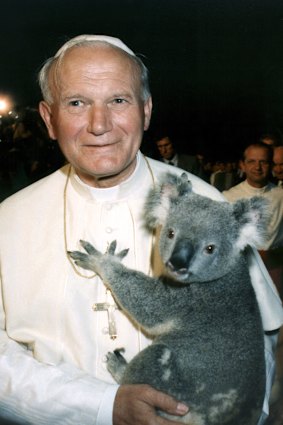 Pope John Paul In Australia in 1986.