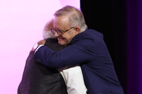 Indian Prime Minister Narendra Modi and Prime Minister Anthony Albanese at the event.