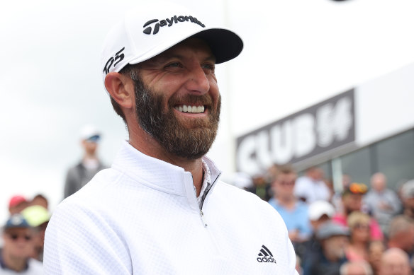 Dustin Johnson of the United States  on day one of the LIV Golf Invitational.