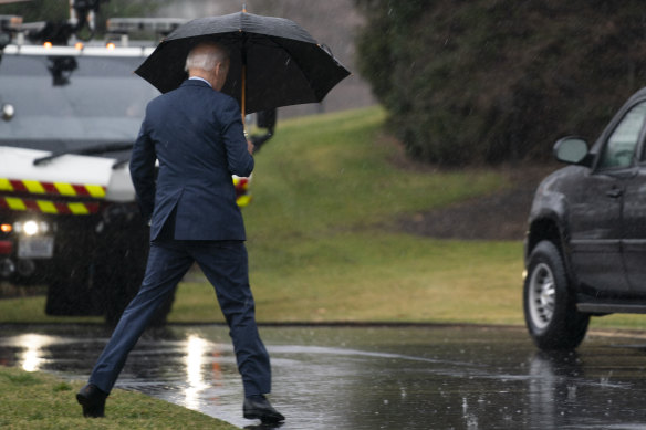 US President Joe Biden returns to the White House after a physical exam at Walter Reed National Military Medical Center in Washington.