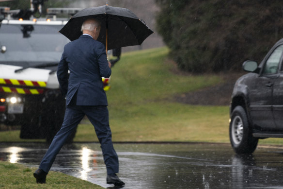 US President Joe Biden returns to the White House after a physical exam at Walter Reed National Military Medical Centre in Washington.