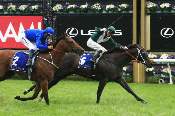 Exceedance takes out the Coolmore Stud Stakes in the spring.