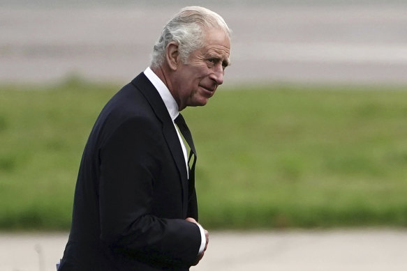King Charles III leaves Aberdeen airport to fly to London on Friday.