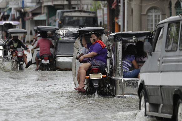 Typhoon Molave caused widespread flooding in the Philippines on Monday.