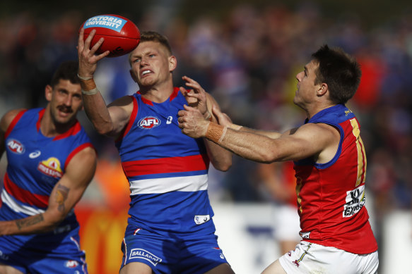 Adam Treloar had a big impact for the Bulldogs again.