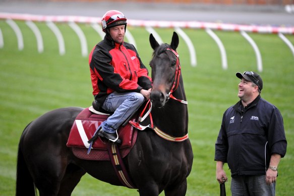 Stephen Farley with his former stable star Sincero.